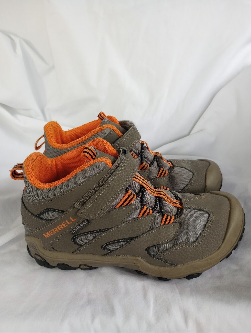Merrell Trail Chasers Youth Hiker Sneakers Gray/Orange High Top
